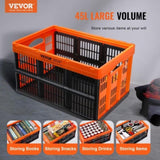 VEVOR Plastic Collapsible Storage Basket, 45L 3 Packs, Folding Stackable Storage Containers/Bins V952-KZDSLCWKCSHS132ETV0