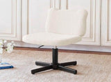 13.8-18.9' Adjustable Vanity Chair, 360&deg Swivel Upholstered Ottoman Stool for Makeup Room Living V1366-AZ2-W-18272