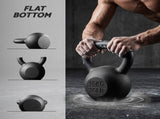 Everfit 16kg Cast Iron Kettlebell Powder Coating Flat Bottom Home Gym FIT-K-KB-IRON-16KG