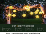Solar LED String Lights 6.5M Nylon, 30 LEDs, Outdoor Garden Party Decor V1263-JX-5082