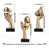 3 Pcs Thinker Statues, Gold and Black Abstract Art Sculpture, Office Decoration, Christmas Gift, New V1237-ZY-715-017