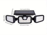 (2-piece set)74 LED solar sensor lights with motion sensors, 3-level brightness mode outdoor wall V1105-YATLD-01