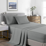 Royal Comfort Bamboo Cooling 2000TC Sheet Set - Single - Mid Grey ABM-10002297