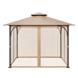Gazebo Netting Replacement, Fit Most 10 x 10 x 7 FT Gazebo Curtain, Outdoor Garden Net, 4-Panel V952-LTWZDL10FT10VJ6F0V0