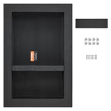 Shower Niche Ready for Tile 40.64 x 60.96 cm, 16 x 24 inch Double Shelf Organizer, Square Corners V952-SLLYBK2C17YCR2AE8V0