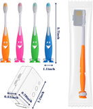 Petluno 100 Pack Kids Toothbrush Bulk Soft Bristles Toddler Cute with Suction Cup, Includes Travel V1258-DP02-C-1103