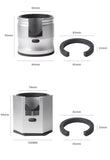 Dark Grey Round Professional Aluminum Espresso Tamping Station - Adjustable Portafilter Holder Stand V888-ELOSUNG23970