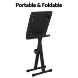 Alpha Piano Stool Adjustable Height Keyboard Seat Portable Bench Chair Black EK-STOOL-B01
