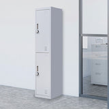 2-Door Vertical Locker for Office Gym Shed School Home Storage V63-832441