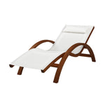 Gardeon Sun Lounge Outdoor Furniture Timber Armchair Wooden Stand HM-TIM-CHAIR-LOUN