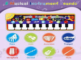 Baby Piano Mat with 25 Sounds,Kidsal Playmat,Early Education Development Birthday Gift V1192-AZ-W-31112