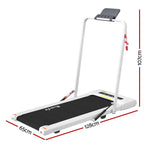 Everfit Treadmill Electric Walking Pad Under Desk Home Gym Fitness 400mm White TMILL-400-2IN1-WH