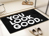Carpet*1 Piece You Look Good Bath Mat Black White Bathroom Rugs Cute Bath Rugs Non Slip Microfiber V1366-AZ2-W-20618