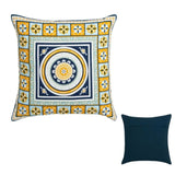 J Elliot Home Kasbah Luxury Filled Cushion 50 x 50cm Blue V442-IDC-CUSHION-KASBAH-BLUE-SQ