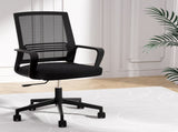 Artiss Mesh Office Chair Computer Gaming Desk Chairs Work Study Mid Back Black OCHAIR-K-MESH-BK