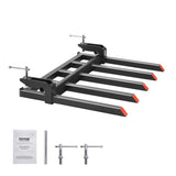 Clamp on Debris Forks to 1200 mm Bucket, 1200 kg Capacity Heavy Duty Clamp on Pallet Forks V952-NYCDCC480000YRZ31V0