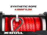 X-BULL Electric Winch 12V Wireless 3000lbs/1360kg Synthetic Rope BOAT ATV 4WD V211-AUEB-AXEW002