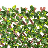 Jasmine Artificial Hedge Extendable Trellis / Screen 2 Meter By 1 Meter UV Resistant V77-10786514