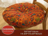 Bohemian Thick Cushion Ethnic print with ruffled center, 100% polyester soft and resilient, V1232-YXDD-001