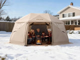 Pop up Gazebo Screen Tent, 3.6x3.6 m, 13-Sided Spherical Camping Canopy Tent with Removable Top & V952-TMZPQXK13M1254U9V001V0