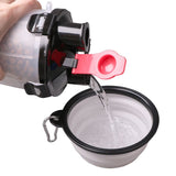 Dog Travel Water Bottle Collapsible Bowls, 2 in 1 Pet Food Container with Collapse Bowls, Outdoor V1370-AZ4-07368
