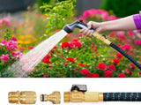 Garden Hose Quick Connector Set Solid Brass No Leak 3/4 Inch Thread Water Fitting for Garden V1189-LC-LY-00127