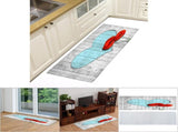 Anti slip Water Absorbent Mat Love Shape Wood Grain Bathroom Mat V1294-YM0901-JY20203-04