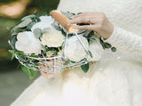2pcs Flower Girl Basket Wedding Flower Baskets Metal Baskets Home Decor V1294-YM0706-230831HL01-1