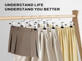 Clothes Hangers, Adjustable Heavy Duty Hangers with Non-Slip Clips Pants Hangers Stainless Steel V1259-DP01-A-4048