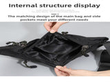 Black And Grey Men's Vintage Chest Bag - Multi-functional Waterproof Crossbody Sling Bag for Outdoor V888-ELOSUNG17223