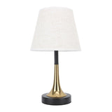 USB Bedside Table Lamp 3 Color Temperature Dimmable LED Nightstand Lamp with Grey Linen Fabric Shade V1294-YM0710-3119230147911