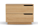 Artiss 2X Bedside Table 2 Drawers Nightstand Pine FUR-U-BS-04-WDX2