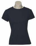 5x Womens 100% Cotton T-Shirt Plain Basic Tee Casual Top in Navy Blue V563-BR-5WSHIRT-NAVYBLU-6
