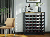 CARLA HOME 6-Tier Freestanding Wine Rack for 30 Bottles with Wood Countertop and Sturdy Metal Frame LSB-36091