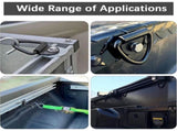 Lashing Ring 6 Pieces D-Ring Anchor 85 X 63 Mm, Black Heavy Duty Lashing Rings Load 300Kg For V1188-MS-227-0802