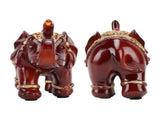 Elephant Statue Durable Resin Cute Elegant Attract Wealth Round Corner Elephant Decor for Home V1294-YM0626-3115220164911