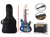 Alpha Electric Guitar Music String Instrument 20W Amplifier GUITAR-E-41-ELEC-SKULL-ACC