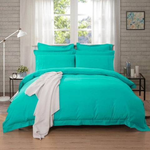 1000TC Tailored Super King Size Teal Duvet Quilt Cover Set V493-SK-7