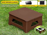 Brown Large Portable Folding Camping Toilet Stool - Capacity Emergency Potty for Car, Outdoor V888-ELOSUNG47289