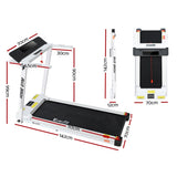 Everfit Treadmill Electric Home Gym Fitness Exercise Fully Foldable 450mm White TMILL-CHI-450-M610-WH