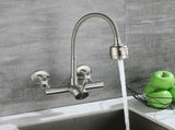 Wall Mounted Faucet, Food Grade 304 Stainless Steel Material, 360&deg Rotatable Wall Mounted V1188-XY-Y829-432