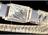 BAMDECOR C3319 Modern Linear Crystal Chandeliers Fixtures Contemporary Round Chandelier V255-BAM-C3319-L100