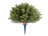 Artificial Topiary Cypress Trees with Ground Spike, 2 Set 406mm Faux Shrubs & Bushes Potted Plants, V952-DDMJCRGXJBS12L95S001V0