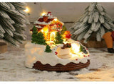 Christmas Snow House Resin Music Box Dual power supply via USB or batteries, compact 121216cm V1232-SDBYH-001