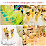 144x 150ml Premium Plastic Champagne Glasses Flutes Mimosa Bulk - Clear V563-HP0516-6-1BOX