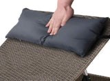 Gardeon 2x Sun Lounge Wicker Lounger Outdoor Furniture Beach Armchair Adjustable Grey&Beige FF-LOUNGE-ARM-P-GEX2