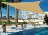 210D Rectangular Shade Sail Solar Canvas Sun Awning Sand, 4 x 6m V1237-ZY-528-012