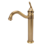 High Sink Faucet Copper Retro Industrial Single Handle Cold Hot Water Mixer Tap for Above Counter V1294-YM0626-3112220095011
