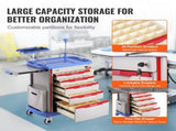 5 Tiers Lab Carts, Lab Utility Cart with 5 Drawers & 4 Silent Wheels, Mobile Medical Cart with PP V952-SYSTCECKFLS4VNN2DV3