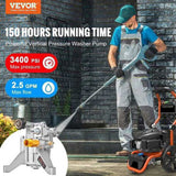 Pressure Washer Pump, 22 mm Shaft Vertical, 3400 PSI, 2.5 GPM, Replacement Power Washer Pumps Kit, V952-ZZXPBZZ78INCHDXGMV0